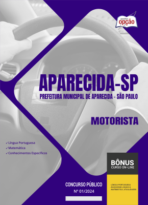 Apostila Prefeitura de Aparecida - SP 2024 - Motorista