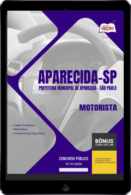 Apostila Prefeitura de Aparecida - SP em PDF - Motorista 2024
