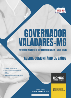 Apostila Prefeitura de Governador Valadares - MG 2024 - Agente Comunitário de Saúde