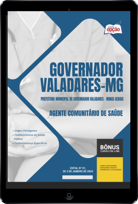 Apostila Prefeitura de Governador Valadares - MG em PDF - Agente Comunitário de Saúde 2024