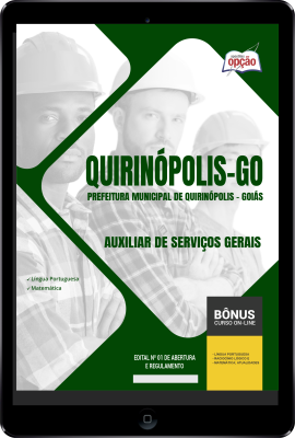 Apostila Prefeitura de Quirinópolis - GO em PDF - Auxiliar de Serviços Gerais 2024