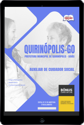Apostila Prefeitura de Quirinópolis - GO em PDF - Auxiliar de Cuidador Social 2024