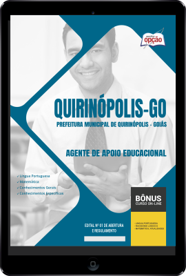 Apostila Prefeitura de Quirinópolis - GO em PDF - Agente de Apoio Educacional 