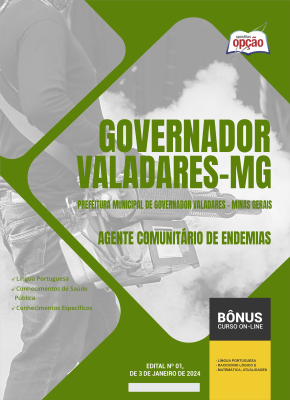 Apostila Prefeitura de Governador Valadares - MG 2024 - Agente Comunitário de Endemias