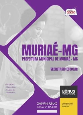 Apostila Prefeitura de Muriaé - MG 2024 - Secretario Escolar