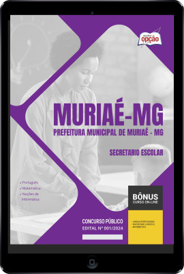 Apostila Prefeitura de Muriaé - MG em PDF - Secretario Escolar 