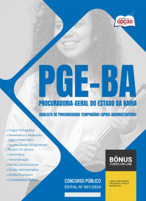 Apostila PGE-BA 2024 - Analista de Procuradoria Temporário (Apoio Administrativo)