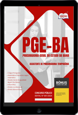 Apostila PGE-BA em PDF - Assistente de Procuradoria Temporária 2024