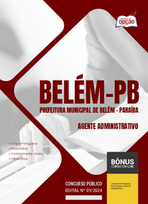 Apostila Prefeitura de Belém - PB 2024 - Agente Administrativo