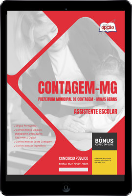 Apostila Prefeitura de Contagem - MG em PDF - Assistente Escolar 2024