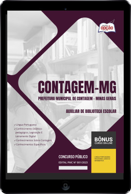 Apostila Prefeitura de Contagem - MG em PDF - Auxiliar de Biblioteca Escolar 