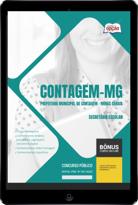Apostila Prefeitura de Contagem - MG em PDF - Secretário Escolar 