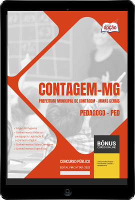 Apostila Prefeitura de Contagem - MG em PDF - Pedagogo - PED 