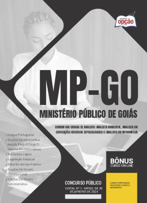 Apostila MP-GO 2024 - Comum aos Cargos de Analista