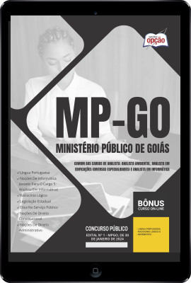 Apostila MP-GO em PDF - Comum aos Cargos de Analista 2024