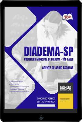 Apostila Prefeitura de Diadema - SP em PDF - Agente de Apoio Escolar 2024