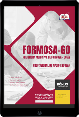 Apostila Prefeitura de Formosa - GO em PDF - Profissional de Apoio Escolar 2024