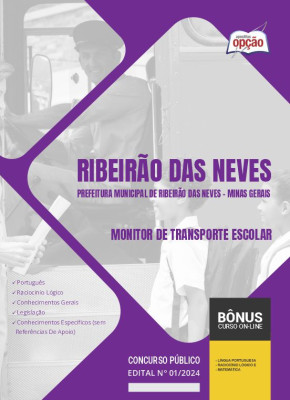 Apostila Prefeitura de Ribeirão das Neves - MG 2024 - Monitor de Transporte Escolar