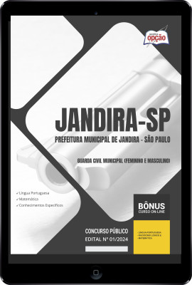 Apostila Prefeitura de Jandira - SP em PDF 2024 - Guarda Civil Municipal (Feminino e Masculino)