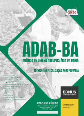 Apostila ADAB 2024 - Técnico em Fiscalização Agropecuária