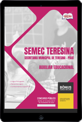 Apostila SEMEC Teresina - PI em PDF - Auxiliar Educacional 2024