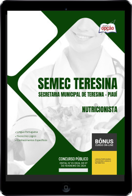 Apostila SEMEC Teresina - PI em PDF - Nutricionista 