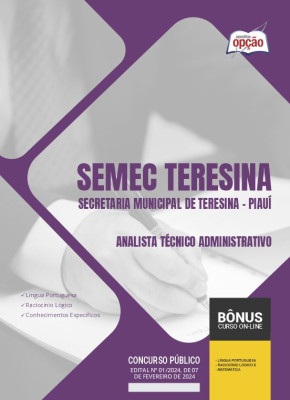 Apostila SEMEC Teresina - PI 2024 - Analista Técnico Administrativo