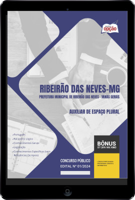 Apostila Prefeitura de Ribeirão das Neves - MG em PDF - Auxiliar de Espaço Plural 2024