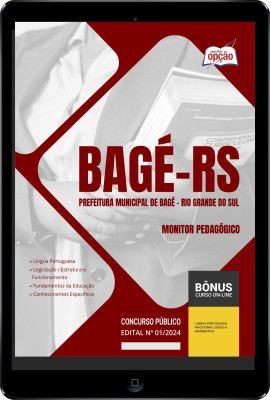 Apostila Prefeitura de Bagé - RS em PDF - Monitor Pedagógico 2024