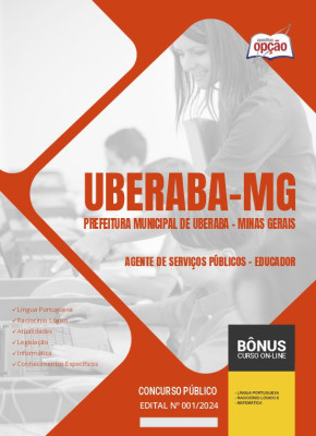 Apostila Prefeitura de Uberaba - MG 2024 - Agente de Serviços Públicos - Educador