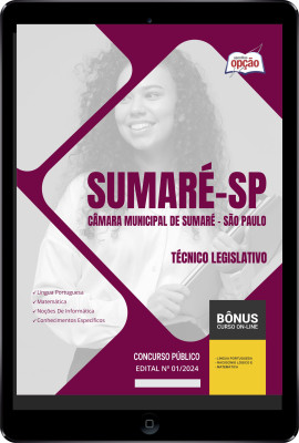 Apostila Câmara de Sumaré - SP em PDF - Técnico Legislativo 2024
