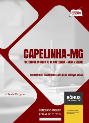 Apostila Prefeitura de Capelinha - MG 2024 - Fundamental Incompleto