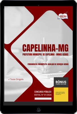 Apostila Prefeitura de Capelinha - MG em PDF - Fundamental Incompleto 2024