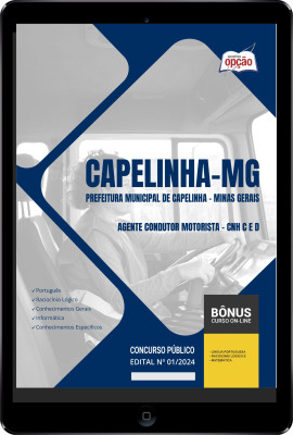 Apostila Prefeitura de Capelinha - MG em PDF - Agente Condutor Motorista - CNH C e D 2024