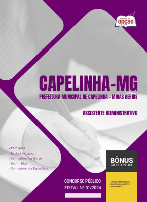 Apostila Prefeitura de Capelinha - MG 2024 - Assistente Administrativo