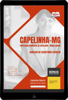 Apostila Prefeitura de Capelinha - MG em PDF - Auxiliar de Secretaria Escolar 2024