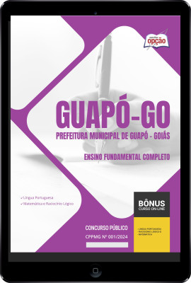 Apostila Prefeitura de Guapó - GO em PDF - Ensino Fundamental Completo 