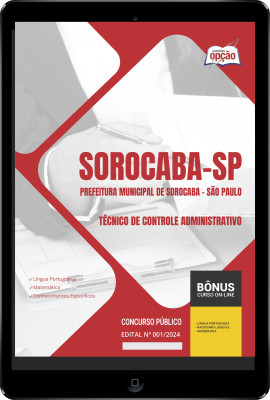 Apostila Prefeitura de Sorocaba - SP em PDF - Técnico de Controle Administrativo 2024