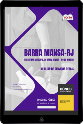 Apostila Prefeitura de Barra Mansa - RJ em PDF - Auxiliar de Serviços Gerais 2024