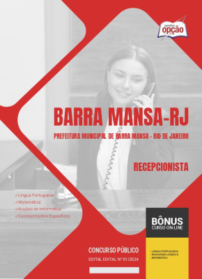 Apostila Prefeitura de Barra Mansa - RJ 2024 - Recepcionista