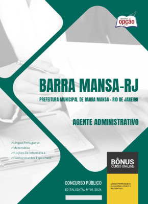 Apostila Prefeitura de Barra Mansa - RJ 2024 - Agente Administrativo