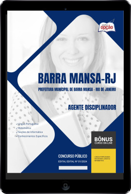 Apostila Prefeitura de Barra Mansa - RJ em PDF - Agente Disciplinador 2024