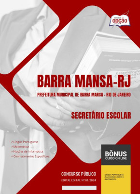Apostila Prefeitura de Barra Mansa - RJ 2024 - Secretário Escolar