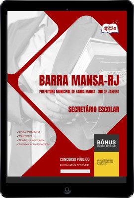 Apostila Prefeitura de Barra Mansa - RJ em PDF - Secretário Escolar 2024
