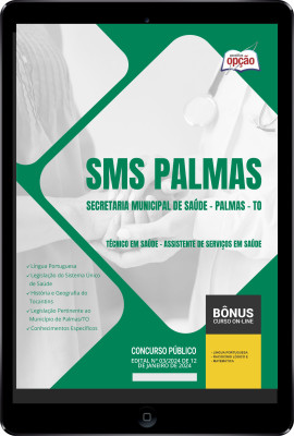Apostila Prefeitura de Palmas - TO (SMS Palmas) em PDF - Técnico em Saúde - Assistente de Serviços em Saúde 2024