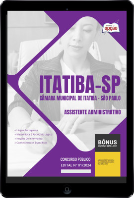 Apostila Câmara de Itatiba - SP em PDF - Assistente Administrativo 2024
