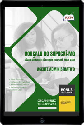 Apostila Câmara de São Gonçalo do Sapucaí - MG em PDF - Agente Administrativo 2024