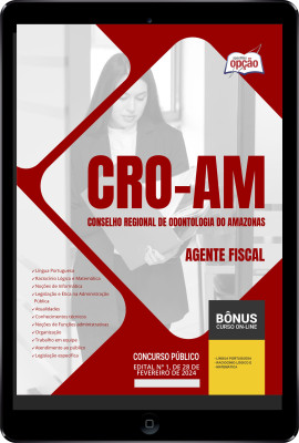 Apostila CRO-AM em PDF 2024 - Agente Fiscal