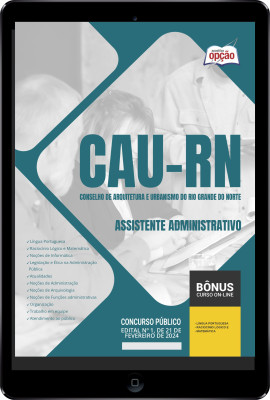 Apostila CAU-RN em PDF - Assistente Administrativo 2024