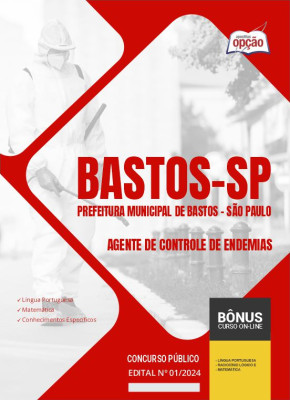 Apostila Prefeitura de Bastos - SP 2024 - Agente de Controle de Endemias